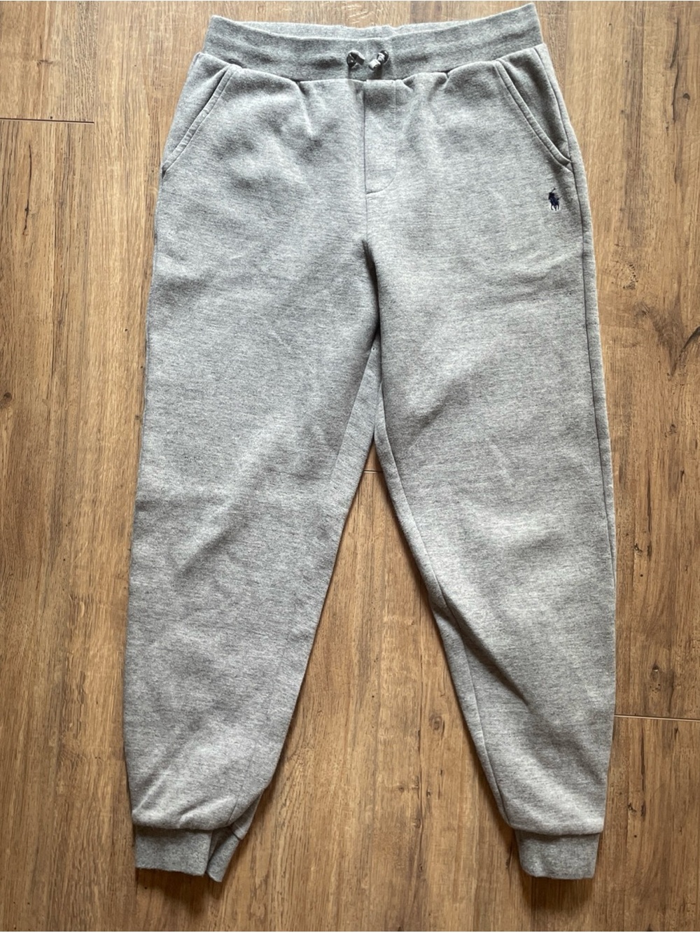 Polo Ralph Lauren Sweatpants Boys Large Gray Jogger Pants Drawstring Pockets